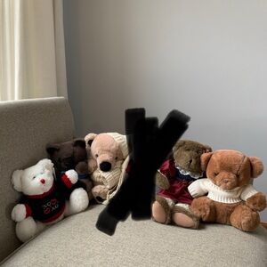 Vintage Teddy Bears Stuffed Animals Plush Toys Present Gift Lot of 5